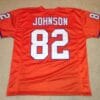 UNSIGNED CUSTOM Sewn Stitched Vance Johnson Orange Jersey