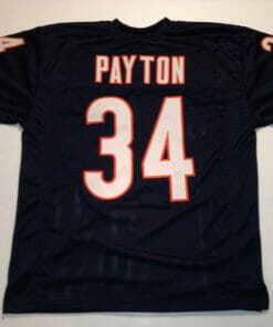 UNSIGNED CUSTOM Sewn Stitched Walter Payton Blue Jersey
