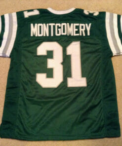 UNSIGNED CUSTOM Sewn Stitched Wilbert Montgomery Green Jersey