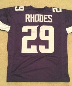 UNSIGNED CUSTOM Sewn Stitched Xavier Rhodes Purple Jersey