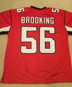UNSIGNED CUSTOM Sewn Stitched Keith Brooking Red Jersey