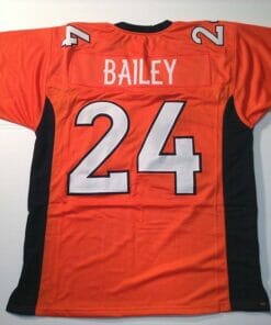 UNSIGNED CUSTOM Sewn Stitched Champ Bailey Orange Jersey