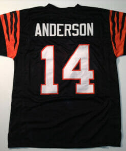 UNSIGNED CUSTOM Sewn Stitched Ken Anderson Black Jersey