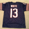 UNSIGNED CUSTOM Sewn Stitched Kevin White Blue Jersey