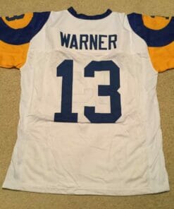 UNSIGNED CUSTOM Sewn Stitched Kurt Warner White Jersey