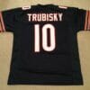 UNSIGNED CUSTOM Sewn Stitched Mitchell Trubisky Blue Jersey
