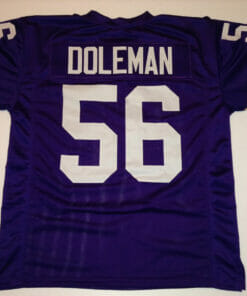 UNSIGNED CUSTOM Sewn Stitched Chris Doleman Purple Jersey