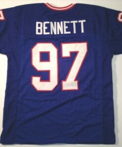 UNSIGNED CUSTOM Sewn Stitched Cornelius Bennett Blue Jersey