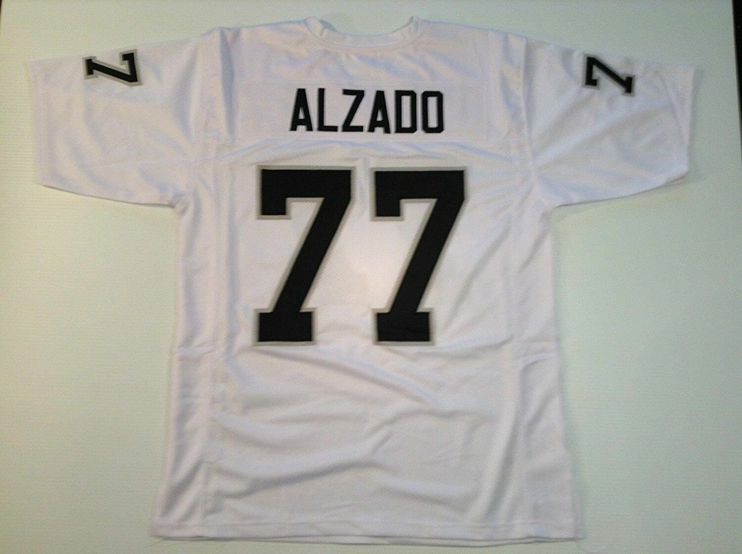UNSIGNED CUSTOM Sewn Stitched Lyle Alzado White Jersey 1 UNSIGNED CUSTOM Sewn Stitched Lyle Alzado White Jersey