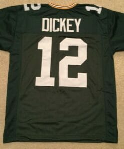UNSIGNED CUSTOM Sewn Stitched Lynn Dickey Green Jersey