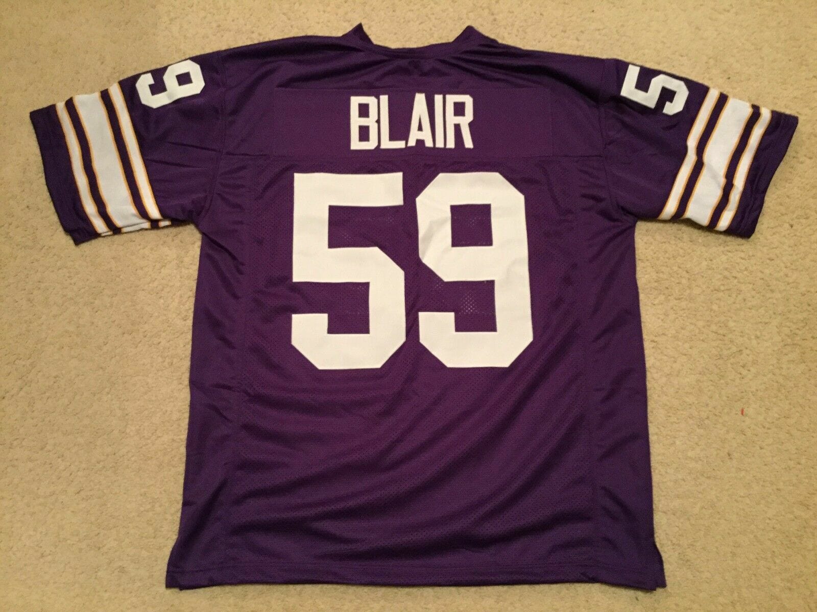UNSIGNED CUSTOM Sewn Stitched Matt Blair Purple Jersey 1 UNSIGNED CUSTOM Sewn Stitched Matt Blair Purple Jersey