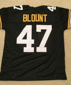 UNSIGNED CUSTOM Sewn Stitched Mel Blount Black Jersey