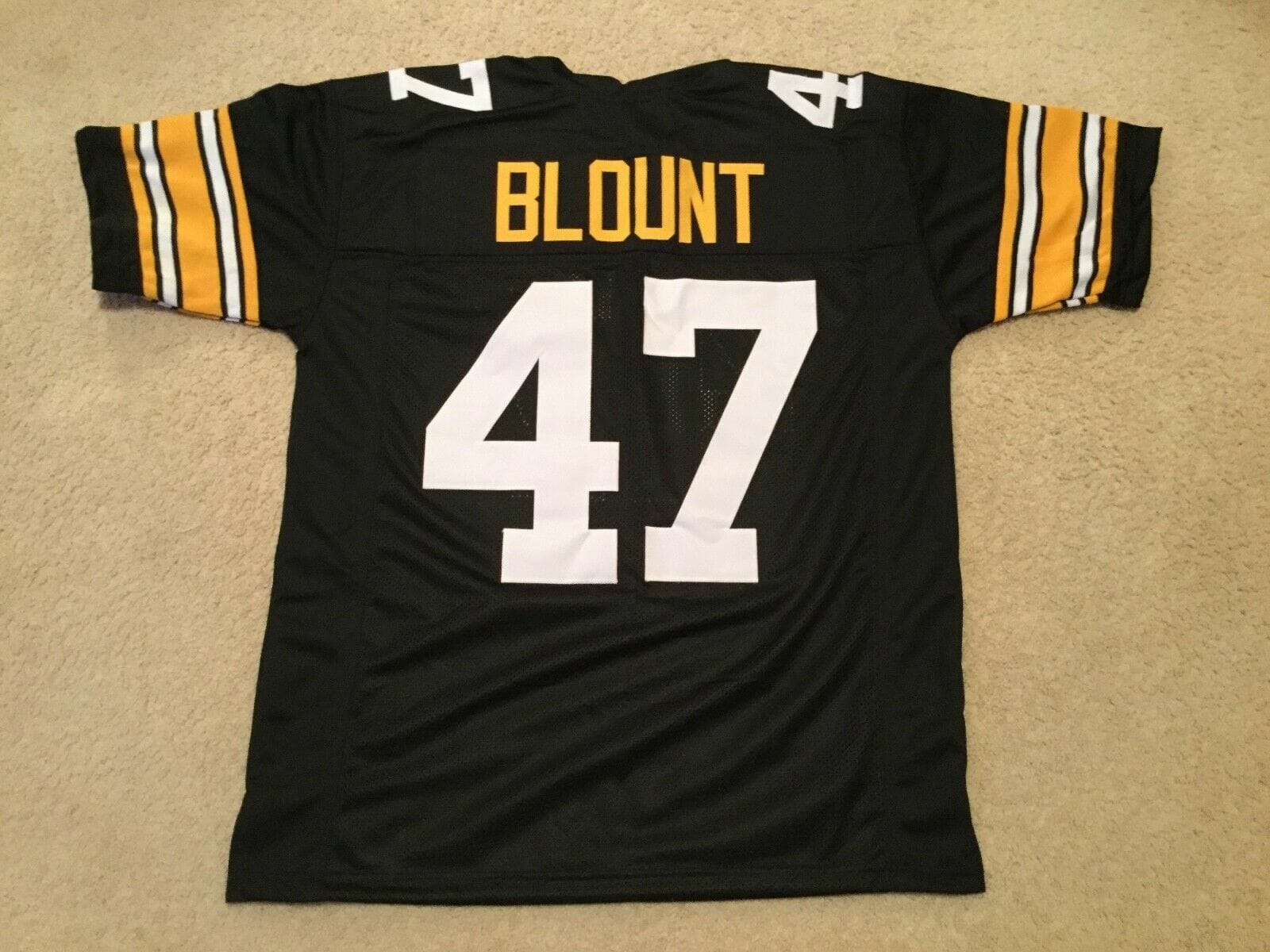 UNSIGNED CUSTOM Sewn Stitched Mel Blount Black Jersey 1 UNSIGNED CUSTOM Sewn Stitched Mel Blount Black Jersey