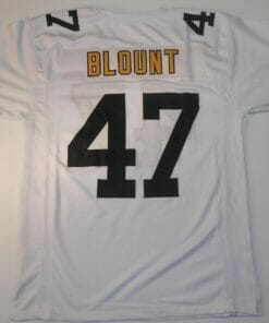 UNSIGNED CUSTOM Sewn Stitched Mel Blount White Jersey