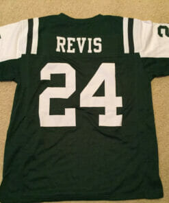 UNSIGNED CUSTOM Sewn Stitched Darrelle Revis Green Jersey
