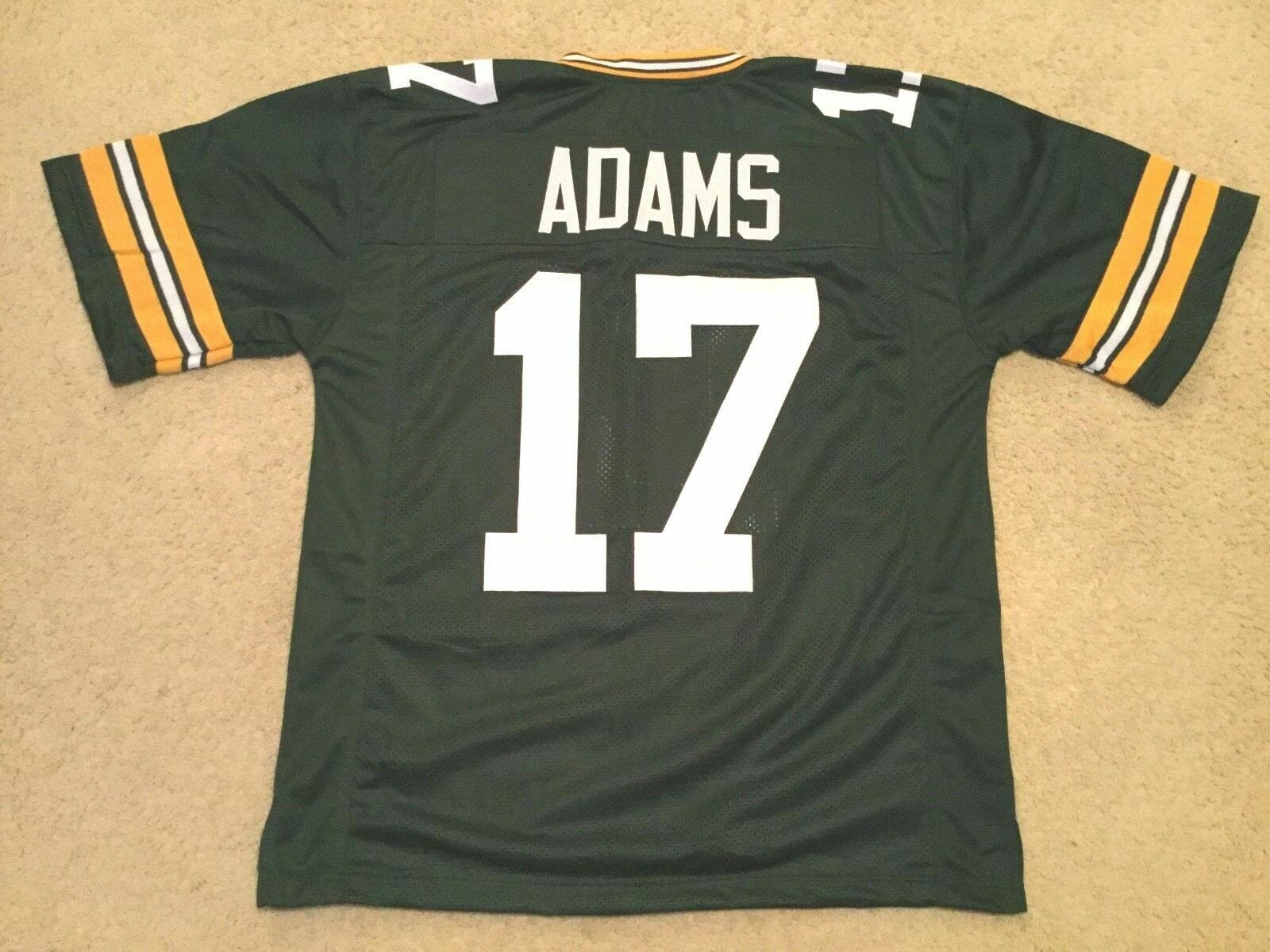 UNSIGNED CUSTOM Sewn Stitched Davante Adams Green Jersey 1 UNSIGNED CUSTOM Sewn Stitched Davante Adams Green Jersey