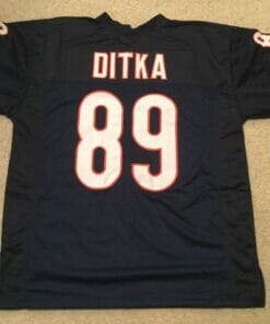 UNSIGNED CUSTOM Sewn Stitched Mike Ditka Blue Jersey