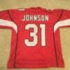 UNSIGNED CUSTOM Sewn Stitched David Johnson Red Jersey