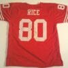 UNSIGNED CUSTOM Sewn Stitched Jerry Rice Red Jersey