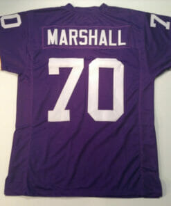UNSIGNED CUSTOM Sewn Stitched Jim Marshall Purple Jersey