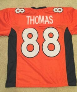 UNSIGNED CUSTOM Sewn Stitched Demaryius Thomas Orange Jersey