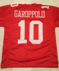 UNSIGNED CUSTOM Sewn Stitched Jimmy Garoppolo Red Jersey
