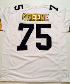 UNSIGNED CUSTOM Sewn Stitched Joe Greene White Jersey