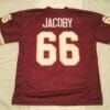 UNSIGNED CUSTOM Sewn Stitched Joe Jacoby Burgundy Jersey 7 UNSIGNED CUSTOM Sewn Stitched Joe Jacoby Burgundy Jersey