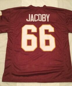 UNSIGNED CUSTOM Sewn Stitched Joe Jacoby Burgundy Jersey