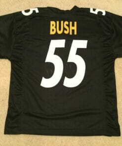 UNSIGNED CUSTOM Sewn Stitched Devin Bush Black Jersey