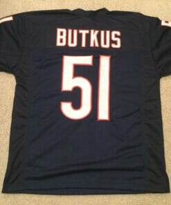 UNSIGNED CUSTOM Sewn Stitched Dick Butkus Blue Jersey