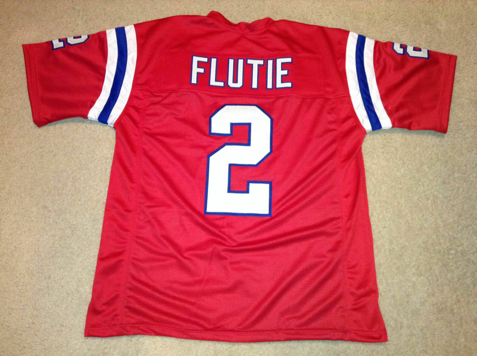 UNSIGNED CUSTOM Sewn Stitched Doug Flutie Red Jersey 1 UNSIGNED CUSTOM Sewn Stitched Doug Flutie Red Jersey