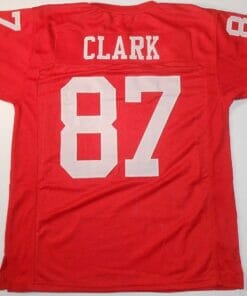 UNSIGNED CUSTOM Sewn Stitched Dwight Clark Red Jersey