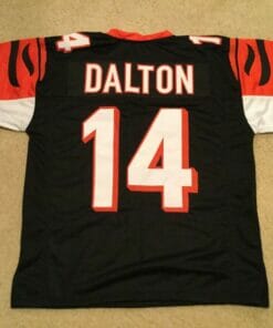 UNSIGNED CUSTOM Sewn Stitched Andy Dalton Black Jersey