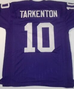 UNSIGNED CUSTOM Sewn Stitched Fran Tarkenton Purple Jersey