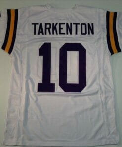UNSIGNED CUSTOM Sewn Stitched Fran Tarkenton White Jersey