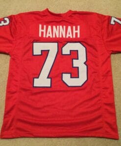 UNSIGNED CUSTOM Sewn Stitched John Hannah Red Jersey