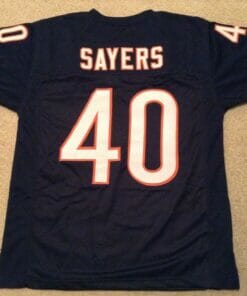 UNSIGNED CUSTOM Sewn Stitched Gale Sayers Blue Jersey