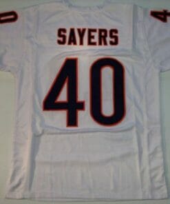 UNSIGNED CUSTOM Sewn Stitched Gale Sayers White Jersey