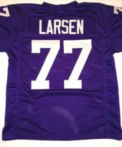 UNSIGNED CUSTOM Sewn Stitched Gary Larsen Purple Jersey