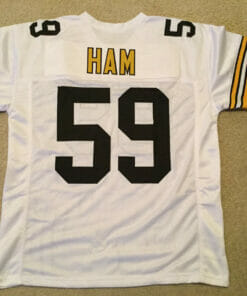 UNSIGNED CUSTOM Sewn Stitched Jack Ham White Jersey