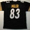 UNSIGNED CUSTOM Sewn Stitched Heath Miller Black Jersey