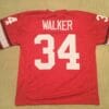 UNSIGNED CUSTOM Sewn Stitched Herschel Walker Red Jersey