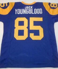 UNSIGNED CUSTOM Sewn Stitched Jack Youngblood Blue Jersey