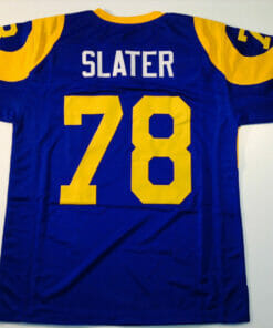 UNSIGNED CUSTOM Sewn Stitched Jackie Slater Blue Jersey