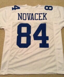 UNSIGNED CUSTOM Sewn Stitched Jay Novacek White Jersey