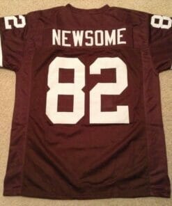 UNSIGNED CUSTOM Sewn Stitched Ozzie Newsome Brown Jersey