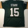 UNSIGNED CUSTOM Sewn Stitched Bart Starr Green Jersey