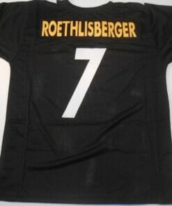 UNSIGNED CUSTOM Sewn Stitched Ben Roethlisberger Black Jersey