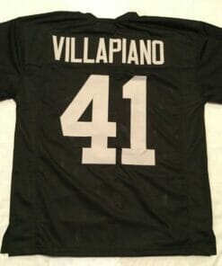 UNSIGNED CUSTOM Sewn Stitched Phil Villapiano Black Jersey